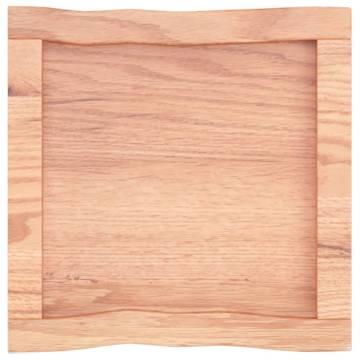 Table Top Light Brown 40x40x(2-4) cm Treated Solid Wood Live Edge