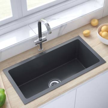 Handmade Kitchen Sink Black Stainless Steel