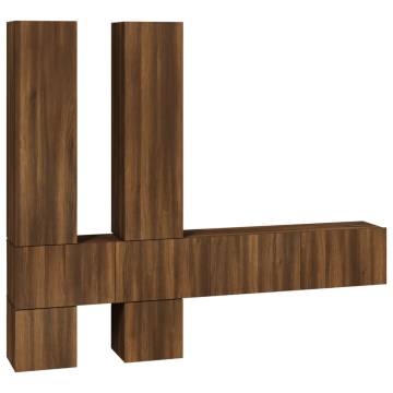 Wall-mounted TV Cabinet Brown Oak Engineered Wood