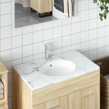 Bathroom Sink White 38.5x33.5x19 cm Oval Ceramic