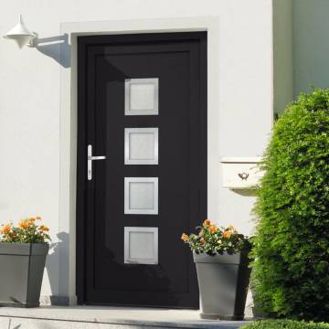 Front Door Anthracite 98x208 cm PVC