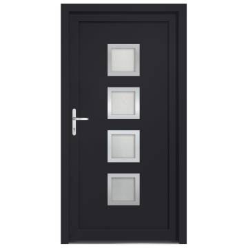 Front Door Anthracite 98x208 cm PVC