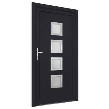 Front Door Anthracite 98x208 cm PVC