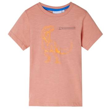 Kids' T-shirt with Short Sleeves Light Orange 140