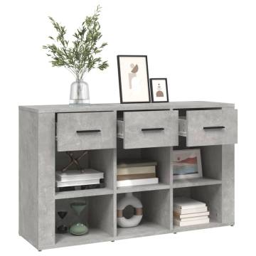 Sideboard Concrete Grey 100x30x59.5 cm Engineered Wood