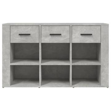 Sideboard Concrete Grey 100x30x59.5 cm Engineered Wood