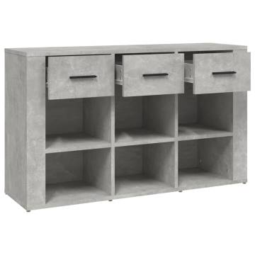 Sideboard Concrete Grey 100x30x59.5 cm Engineered Wood