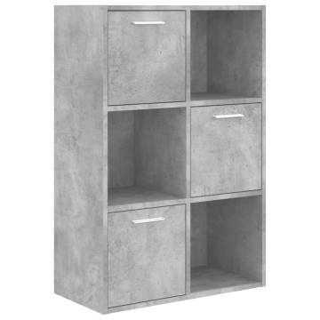 Storage Cabinet Concrete Grey 60x29.5x90 cm Engineered Wood