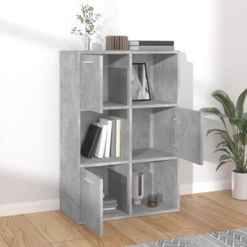 Storage Cabinet Concrete Grey 60x29.5x90 cm Engineered Wood