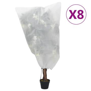 Plant Fleece Covers with Drawstring 8 pcs 70 g/m² 0.8x1.2 m