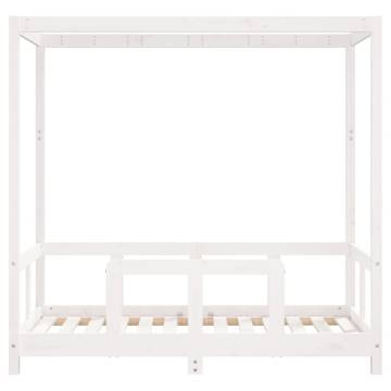 Kids Bed Frame White 70x140 cm Solid Wood Pine