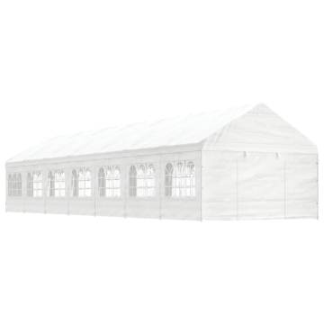 Gazebo with Roof White 15.61x4.08x3.22 m Polyethylene