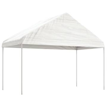 Gazebo with Roof White 17.84x4.08x3.22 m Polyethylene