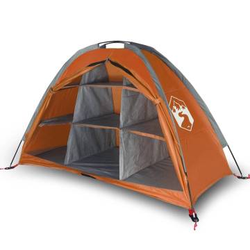 Storage Tent 9 Compartments Grey&Orange 125x50x68 cm 185T Taffeta