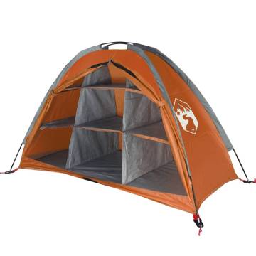 Storage Tent 9 Compartments Grey&Orange 125x50x68 cm 185T Taffeta