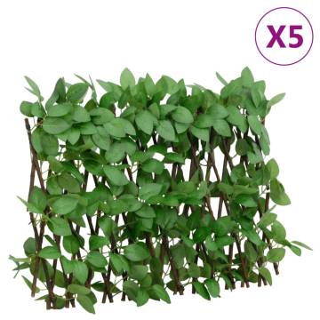  Artificial Ivy Trellis Expandable 5 pcs Green 180x30 cm