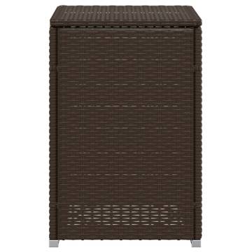 Propane Tank Cover Table Brown 40x40x60 cm Poly Rattan