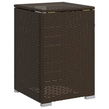 Propane Tank Cover Table Brown 40x40x60 cm Poly Rattan