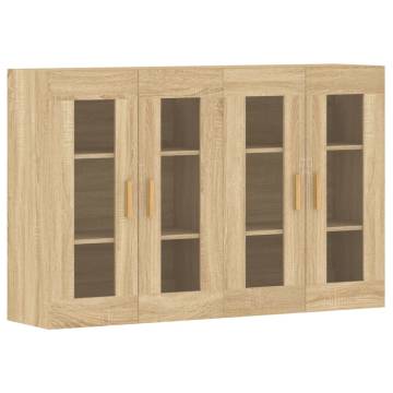 Wall Mounted Cabinets 2 pcs Sonoma Oak Engineered Wood