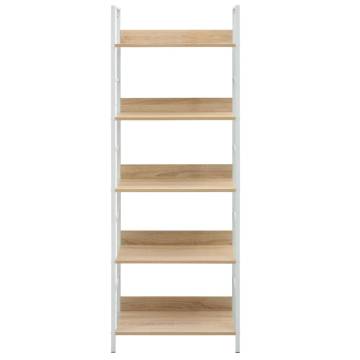 5-Layer Book Shelf Oak 60x27.6x158.5 cm Engineered Wood