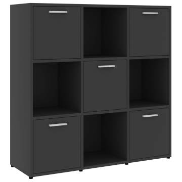 Book Cabinet Grey 90x30x90 cm Engineered Wood