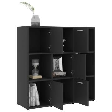 Book Cabinet Grey 90x30x90 cm Engineered Wood