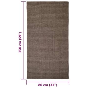 Sisal Rug for Scratching Post Brown 80x150 cm