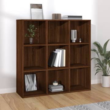 Book Cabinet Brown Oak 98x29x97.5 cm