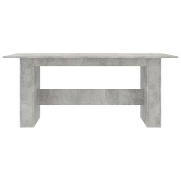 Dining Table Concrete Grey 180x90x76 cm Engineered Wood