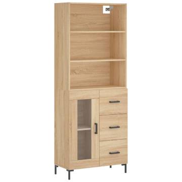 Highboard Sonoma Oak 69.5x34x180 cm Engineered Wood