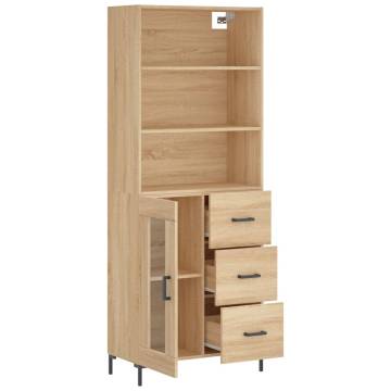 Highboard Sonoma Oak 69.5x34x180 cm Engineered Wood