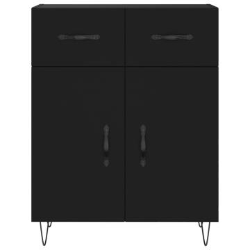 Highboard Black 69.5x34x180 cm Engineered Wood