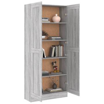 Book Cabinet Grey Sonoma 82.5x30.5x185.5 cm Engineered Wood