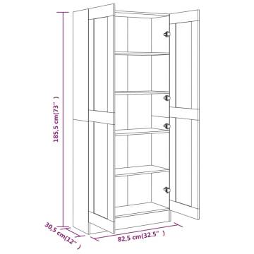 Book Cabinet Grey Sonoma 82.5x30.5x185.5 cm Engineered Wood