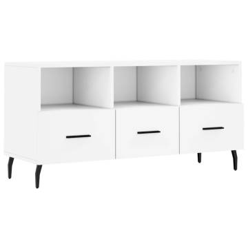 TV Cabinet White 102x36x50 cm Engineered Wood