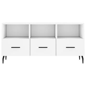 TV Cabinet White 102x36x50 cm Engineered Wood