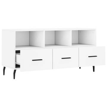 TV Cabinet White 102x36x50 cm Engineered Wood