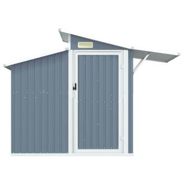 Garden Shed Grey 270x130x208.5 cm Galvanised Steel