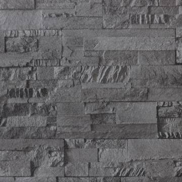 Wallpaper 3D Stone Look Black