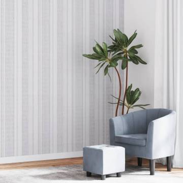 Wallpaper 3D Strip Pattern Grey