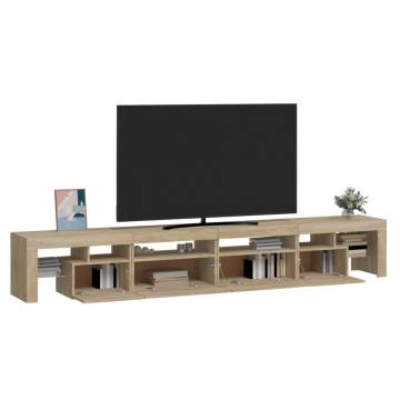 TV Cabinet with LED Lights Sonoma Oak 260x36.5x40 cm