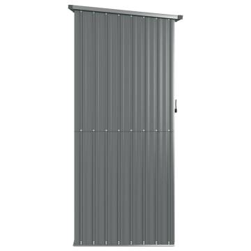 Garden Shed Grey 118.5x97x209.5 cm Galvanised Steel