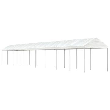 Gazebo with Roof White 20.07x2.28x2.69 m Polyethylene