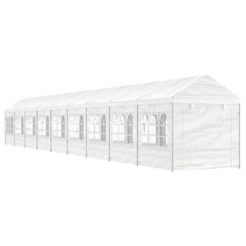 Gazebo with Roof White 20.07x2.28x2.69 m Polyethylene