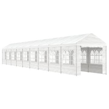 Gazebo with Roof White 20.07x2.28x2.69 m Polyethylene