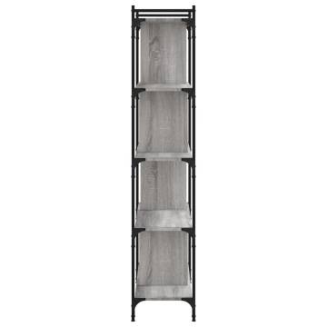 Bookcase 5-Tier Grey Sonoma 76x32x158 cm Engineered Wood