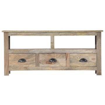 TV Cabinet 110x30x50 cm Solid Mango Wood