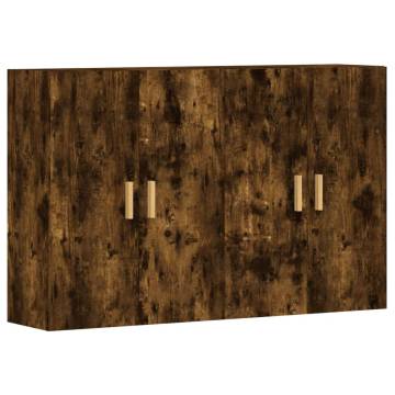 Wall Mounted Cabinets 2 pcs Smoked Oak Engineered Wood