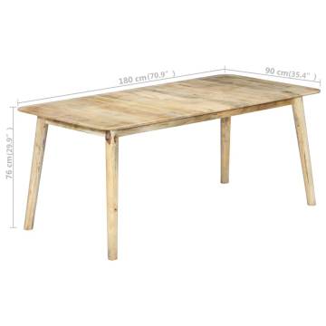 Dining Table 180x90x76 cm Solid Mango Wood