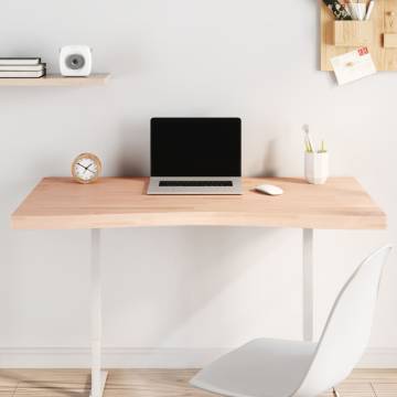 Desk Top 110x(55-60)x4 cm Solid Wood Beech